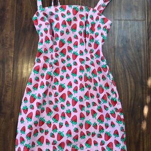 Pink Strawberry Motif Dress.